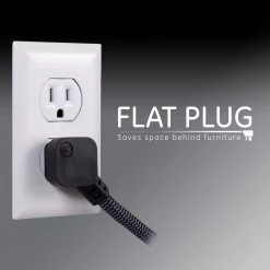 10-Outlet 2 USB-A 1 USB-C Surge Protector with 8 ft. Braided Cord, Black -Home Electronics Shop 10 outlet 2 usb a 1 usb c black 8 ft cord ge surge protectors 41357 1f 1000