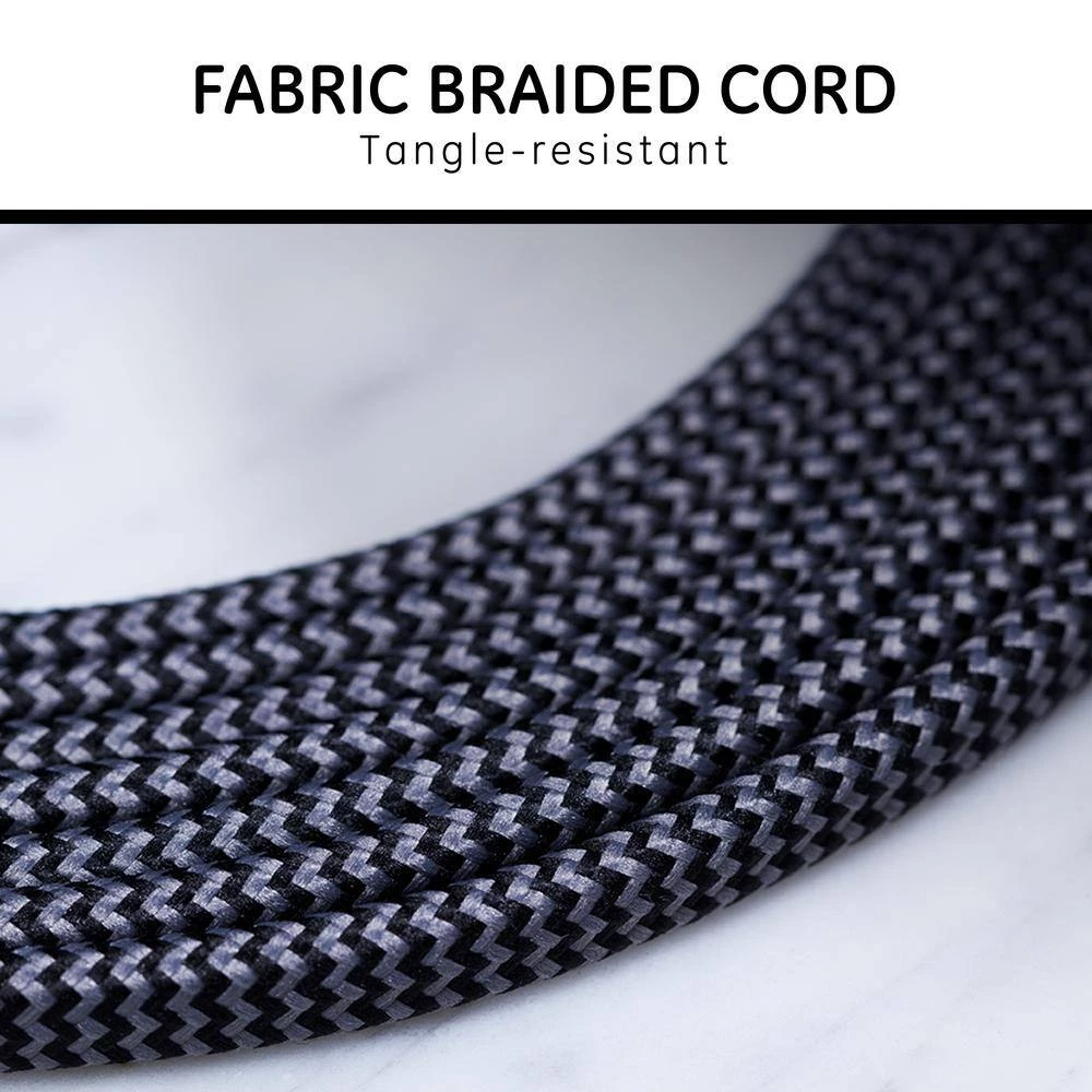 3-Outlet 12 ft. Tangle Free Extension Cord, Gray/Black by GE 5 3-Outlet 12 ft. Tangle Free Extension Cord, Gray/Black by GE - Image 5