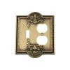 Brass 2-Gang 1-Toggle/1-Duplex Wall Plate (1-Pack) by Nostalgic Warehouse