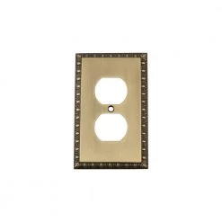 Brass 1-Gang Duplex Outlet Wall Plate (1-Pack) by Nostalgic Warehouse