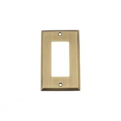 Brass 1-Gang Decorator/Rocker Wall Plate (1-Pack) by Nostalgic Warehouse