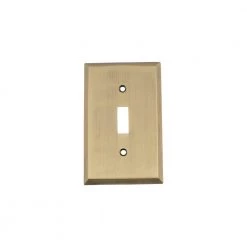 Brass 1-Gang Toggle Wall Plate (1-Pack) by Nostalgic Warehouse