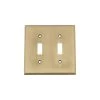 Brass 2-Gang Toggle Wall Plate (1-Pack) by Nostalgic Warehouse