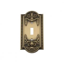 Brass 1-Gang Toggle Wall Plate (1-Pack) by Nostalgic Warehouse