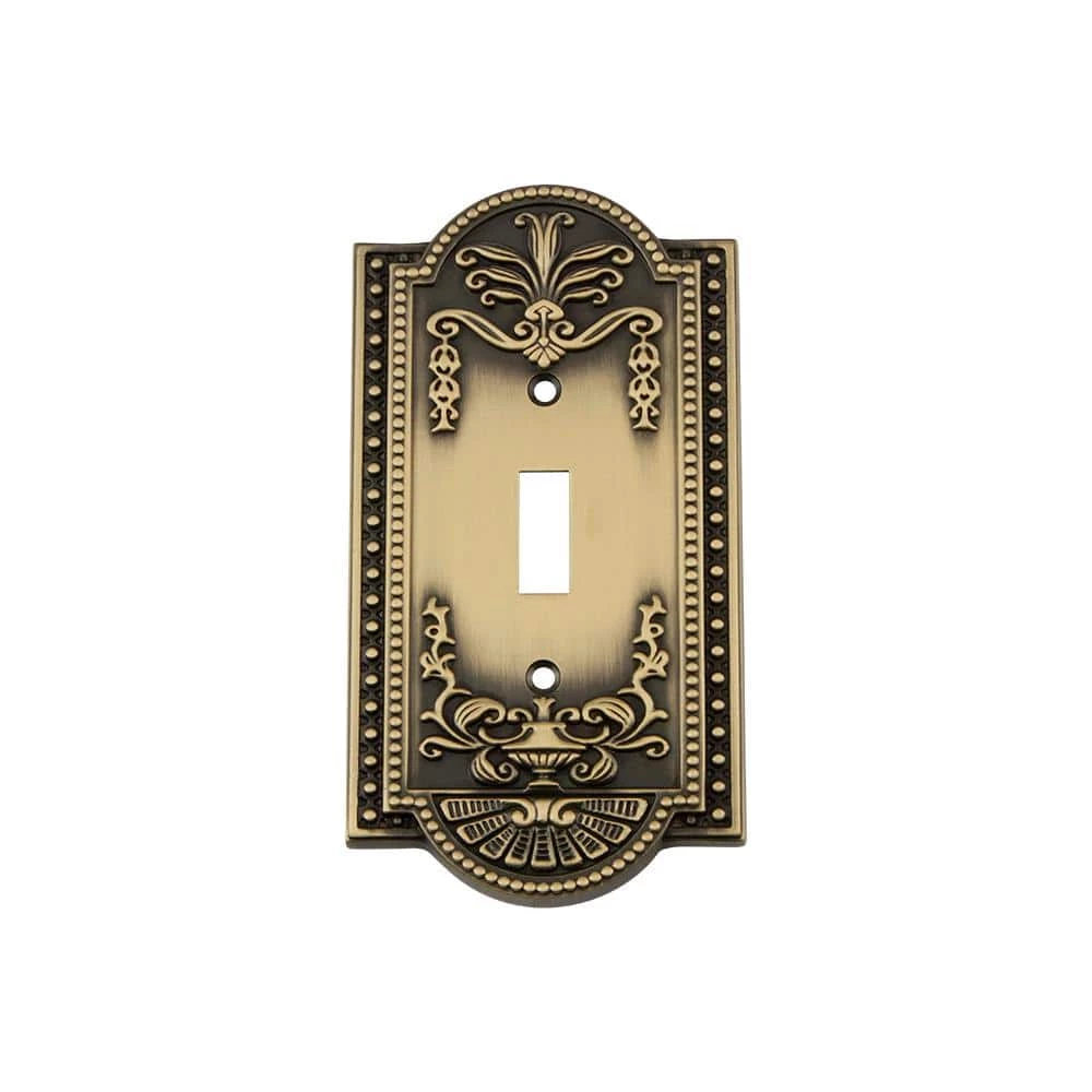 Brass 1-Gang Toggle Wall Plate (1-Pack) by Nostalgic Warehouse 1 Brass 1-Gang Toggle Wall Plate (1-Pack) by Nostalgic Warehouse