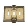 Brass 3-Gang 3-Toggle Wall Plate (1-Pack) by Nostalgic Warehouse