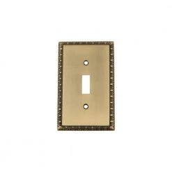 Brass 1-Gang Toggle Wall Plate (1-Pack) by Nostalgic Warehouse