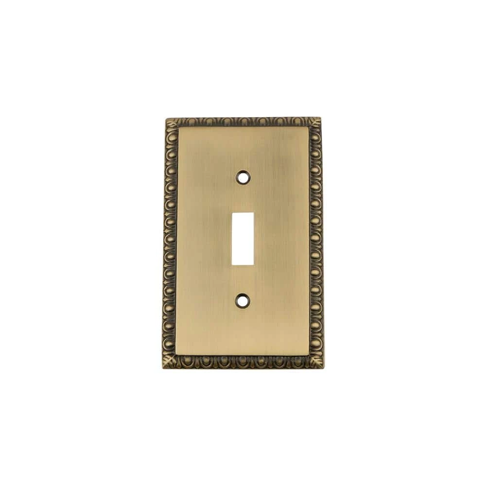 Brass 1-Gang Toggle Wall Plate (1-Pack) by Nostalgic Warehouse 1 Brass 1-Gang Toggle Wall Plate (1-Pack) by Nostalgic Warehouse