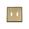 Brass 2-Gang Toggle Wall Plate (1-Pack) by Nostalgic Warehouse