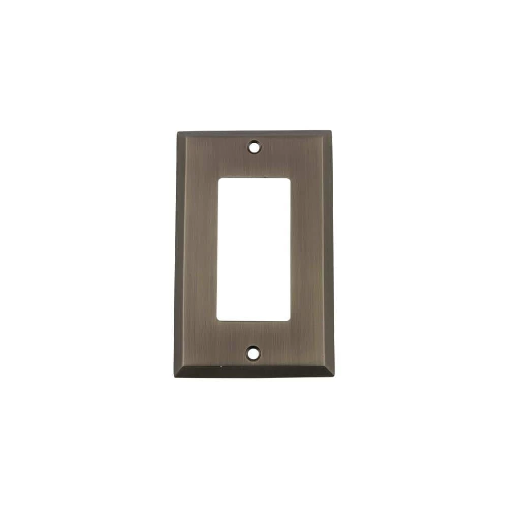 Pewter 1-Gang Decorator/Rocker Wall Plate (1-Pack) by Nostalgic Warehouse 1 Pewter 1-Gang Decorator/Rocker Wall Plate (1-Pack) by Nostalgic Warehouse