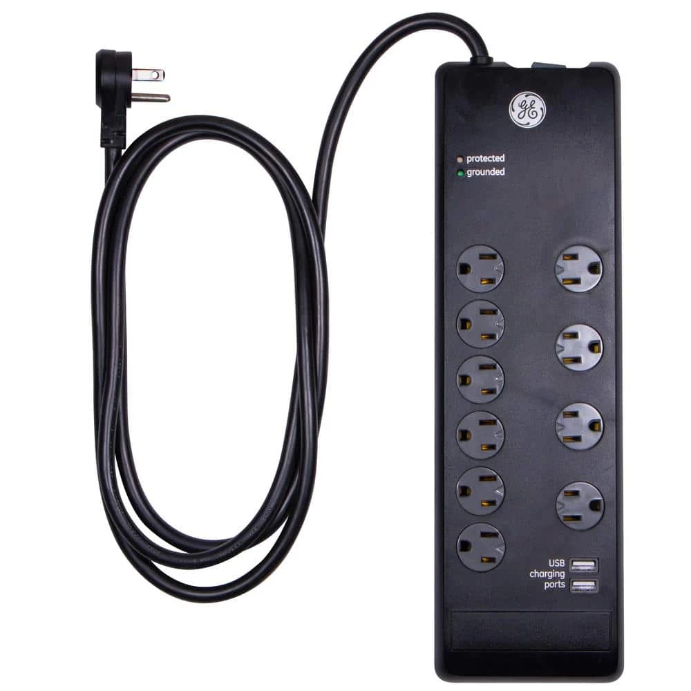 10-Outlet 2 USB Port Premium Surge Protector 1 10-Outlet 2 USB Port Premium Surge Protector