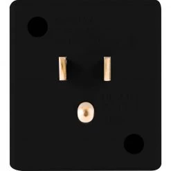 3-Outlet Grounded Tap Adapter, Black (10-Pack) by GE 9 3-Outlet Grounded Tap Adapter, Black (10-Pack) by GE -Home Electronics Shop black 10 pack ge electrical plugs connectors 47041 1f 1000