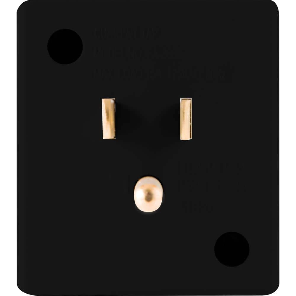3-Outlet Grounded Tap Adapter, Black (10-Pack) by GE 4 3-Outlet Grounded Tap Adapter, Black (10-Pack) by GE - Image 4