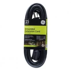 15 ft. 16/3 Extension Cord, Black by GE