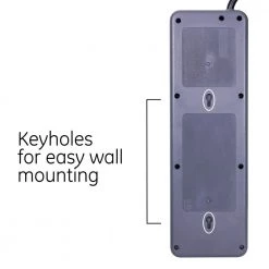 4 ft. 16/3 10-Outlet 3540J Surge Protector Power Strip Extension Cord with USB Hub, Black -Home Electronics Shop black 4 ft cord ge surge protectors 37746 4f 1000