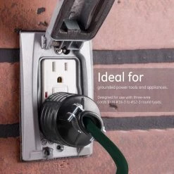 Heavy Duty Grounding Plug by GE 11 Heavy Duty Grounding Plug by GE -Home Electronics Shop black ge electrical plugs connectors 52146 44 1000