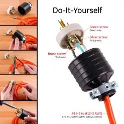 Heavy Duty Grounding Plug by GE 9 Heavy Duty Grounding Plug by GE -Home Electronics Shop black ge electrical plugs connectors 52146 4f 1000