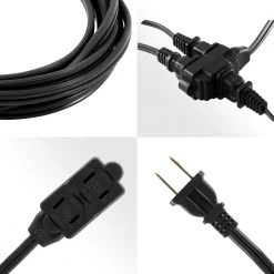 6 ft. 16/3 3-Outlet Polarized Extension Cord, Black by GE -Home Electronics Shop black ge general purpose cords 45148 1f 1000