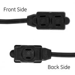 6 ft. 16/3 3-Outlet Polarized Extension Cord, Black by GE -Home Electronics Shop black ge general purpose cords 45148 44 1000