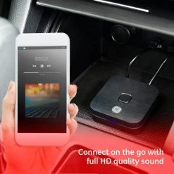 Bluetooth Home Audio Receiver with Micro-USB and 3.5mm Auxilary Connections by GE -Home Electronics Shop black ge portable audio video 33625 fa 1000