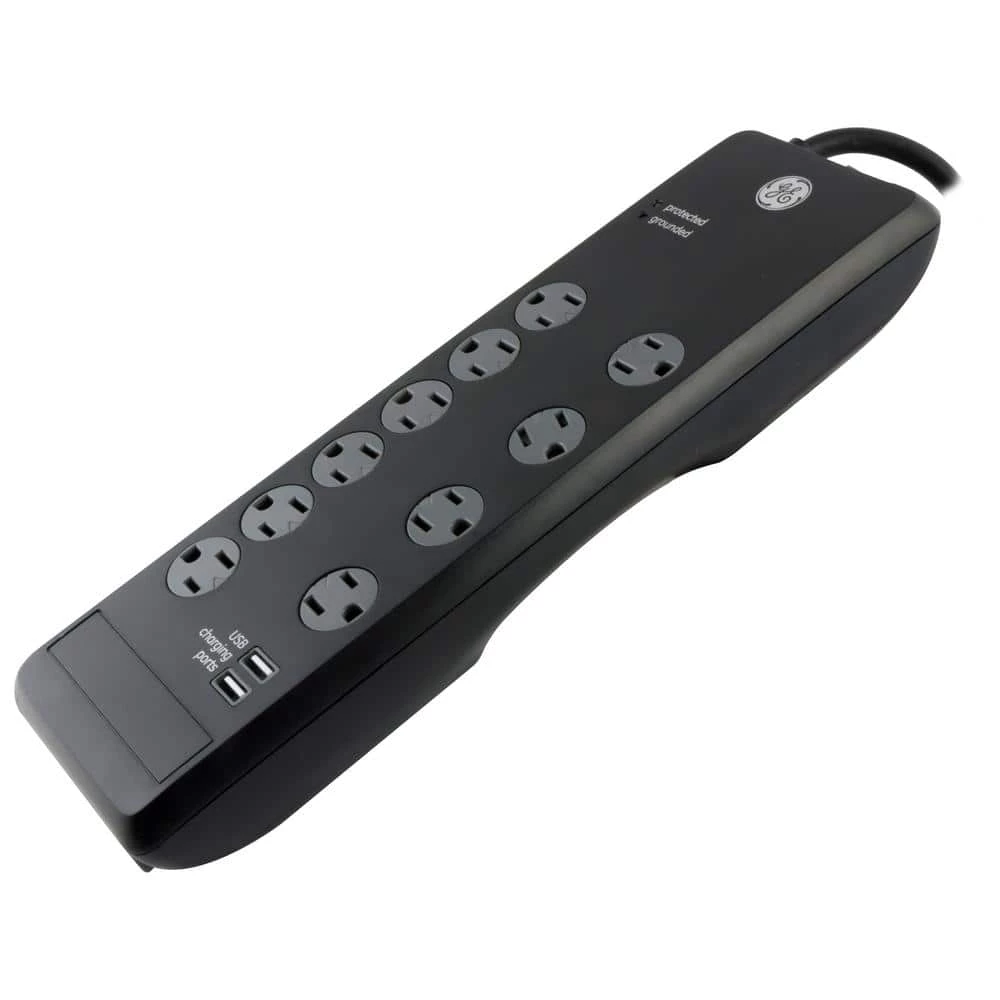 6 ft. 10-Outlet and 2-USB Port, 2.1 Amp, 3000 Joules Surge Protector 4 6 ft. 10-Outlet and 2-USB Port, 2.1 Amp, 3000 Joules Surge Protector - Image 4