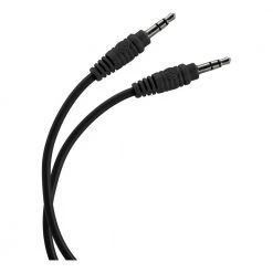 3 ft. 3.5mm Dual Shielded Audio Auxiliary Cable in Black by GE -Home Electronics Shop black ge tablets accessories 33544 1f 1000