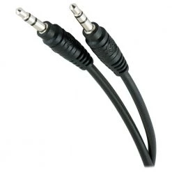 12 ft. 3.5mm Dual Shielded Audio Auxiliary Cable in Black by GE