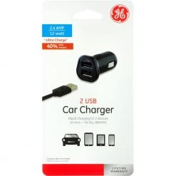 2-USB Car Charger with Ultra Charge Technology -Home Electronics Shop black ge tablets accessories 35916 44 1000