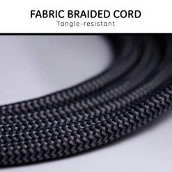 3-Outlet Power Strip with 6 in. Braided Extension Cord Surge Protector, Black and Gray 8 3-Outlet Power Strip with 6 in. Braided Extension Cord Surge Protector, Black and Gray -Home Electronics Shop black gray 3 outlets 6 inch cord ge surge protectors 45191 4f 1000