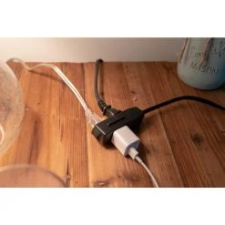 8 ft. 16/3 SPT-2 Indoor Multi-Outlet (3) Extension Cord with Cube Tap by Woods -Home Electronics Shop black woods general purpose cords 2611 c3 1000