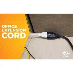 25 ft. 16/3 Indoor Medium-Duty Extension Cord by Woods -Home Electronics Shop black woods general purpose cords 5601 a0 1000