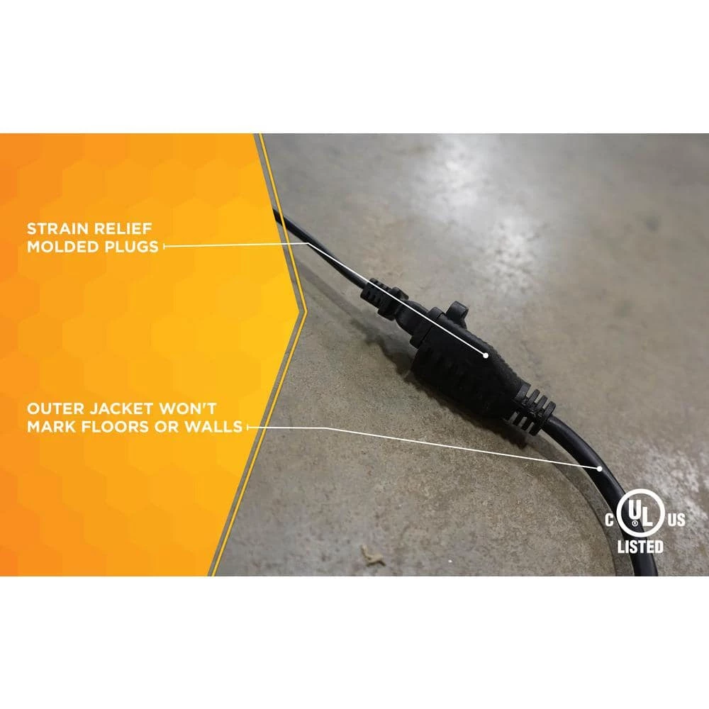 15 ft. 16/3 SJTW Outdoor Light-Duty Extension Cord by Woods 5 15 ft. 16/3 SJTW Outdoor Light-Duty Extension Cord by Woods - Image 5