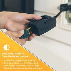 8.3-Amp 24-Hour Outdoor Plug-In Wireless Remote Timer with Photocell Light Sensor, Black by Woods -Home Electronics Shop black woods outdoor lighting accessories 2001wd 40 1000