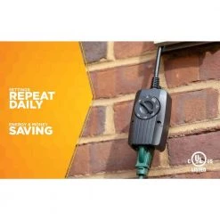 8.3-Amp 24-Hour Outdoor Plug-In Wireless Remote Timer with Photocell Light Sensor, Black by Woods -Home Electronics Shop black woods outdoor lighting accessories 2001wd 44 1000