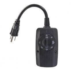 8.3-Amp 24-Hour Outdoor Plug-In Wireless Remote Timer with Photocell Light Sensor, Black by Woods