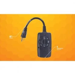 8.3-Amp 24-Hour Outdoor Plug-In Wireless Remote Timer with Photocell Light Sensor, Black by Woods -Home Electronics Shop black woods outdoor lighting accessories 2001wd c3 1000