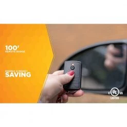 13-Amp Outdoor Plug-In Wireless Remote Socket Single-Outlet Control, Black by Woods -Home Electronics Shop black woods outdoor lighting accessories 32555wd 44 1000