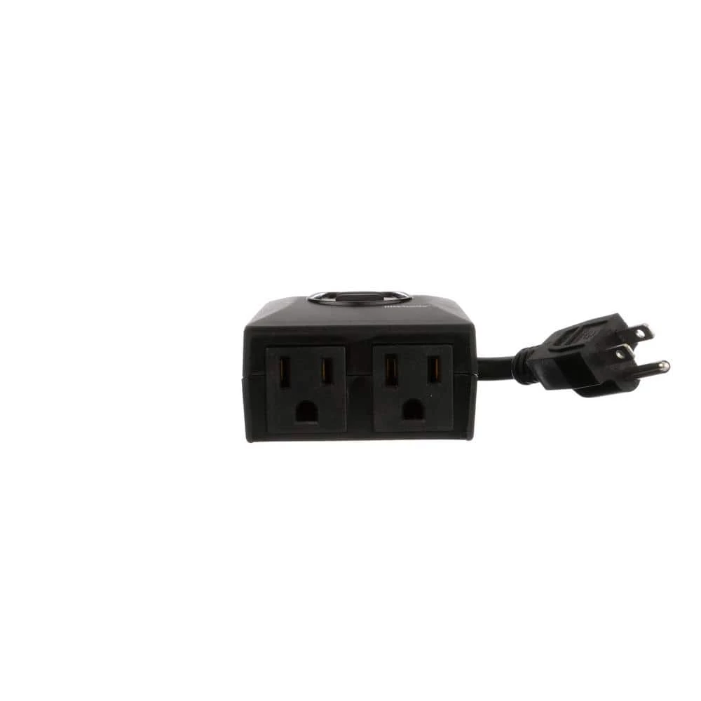 15-Amp Outdoor Plug-In Daily Block Heater Dual-Outlet Digital Timer, Black by Woods 4 15-Amp Outdoor Plug-In Daily Block Heater Dual-Outlet Digital Timer, Black by Woods - Image 4