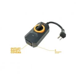 Dusk to Dawn Plug-In Outdoor Lighting Timer by Woods 18 Dusk to Dawn Plug-In Outdoor Lighting Timer by Woods -Home Electronics Shop black woods outdoor lighting accessories 50121wd 66 1000