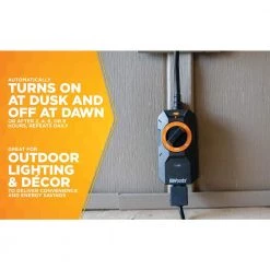 Dusk to Dawn Plug-In Outdoor Lighting Timer by Woods 16 Dusk to Dawn Plug-In Outdoor Lighting Timer by Woods -Home Electronics Shop black woods outdoor lighting accessories 50121wd a0 1000