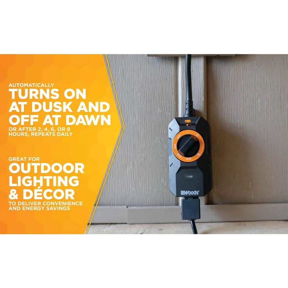 Dusk to Dawn Plug-In Outdoor Lighting Timer by Woods 4 Dusk to Dawn Plug-In Outdoor Lighting Timer by Woods - Image 4