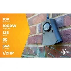 8.3 Amp 24-Hour Outdoor Wireless Remote Photocell 3-Outlet Control Timer, Black by Woods 10 8.3 Amp 24-Hour Outdoor Wireless Remote Photocell 3-Outlet Control Timer, Black by Woods -Home Electronics Shop black woods outdoor lighting accessories 59746wd 44 1000