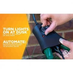 8.3 Amp 24-Hour Outdoor Wireless Remote Photocell 3-Outlet Control Timer, Black by Woods 8 8.3 Amp 24-Hour Outdoor Wireless Remote Photocell 3-Outlet Control Timer, Black by Woods -Home Electronics Shop black woods outdoor lighting accessories 59746wd 4f 1000