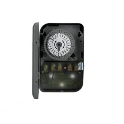 Indoor 120-Volt 40-Amp 24-Hour DPST Mechanical Time Switch with Metal Box by Woods
