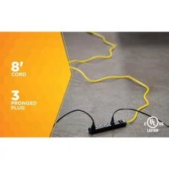 8 ft. 6-Outlet Workshop Power Strip by Woods -Home Electronics Shop black yellow woods power strips 4666 44 1000