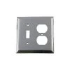 Chrome 2-Gang 1-Toggle/1-Duplex Wall Plate (1-Pack) by Nostalgic Warehouse