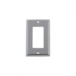 Chrome 1-Gang Decorator/Rocker Wall Plate (1-Pack) by Nostalgic Warehouse
