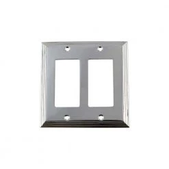 Chrome 2-Gang Decorator/Rocker Wall Plate (1-Pack) by Nostalgic Warehouse