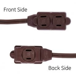 6 ft. 16/3 3-Outlet Polarized Extension Cord, Brown by GE -Home Electronics Shop brown ge general purpose cords 51932 1f 1000