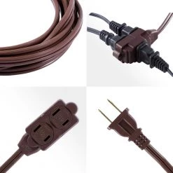 6 ft. 16/3 3-Outlet Polarized Extension Cord, Brown by GE -Home Electronics Shop brown ge general purpose cords 51932 44 1000
